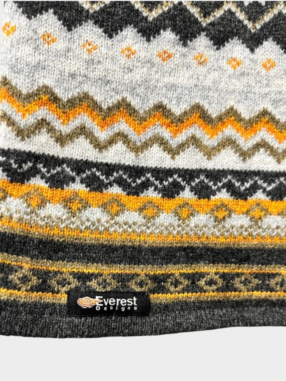 Everest Designs Women’s M Lambswool Fair Isle Knit Skirt Gray Nordic Wool - Picture 3 of 7